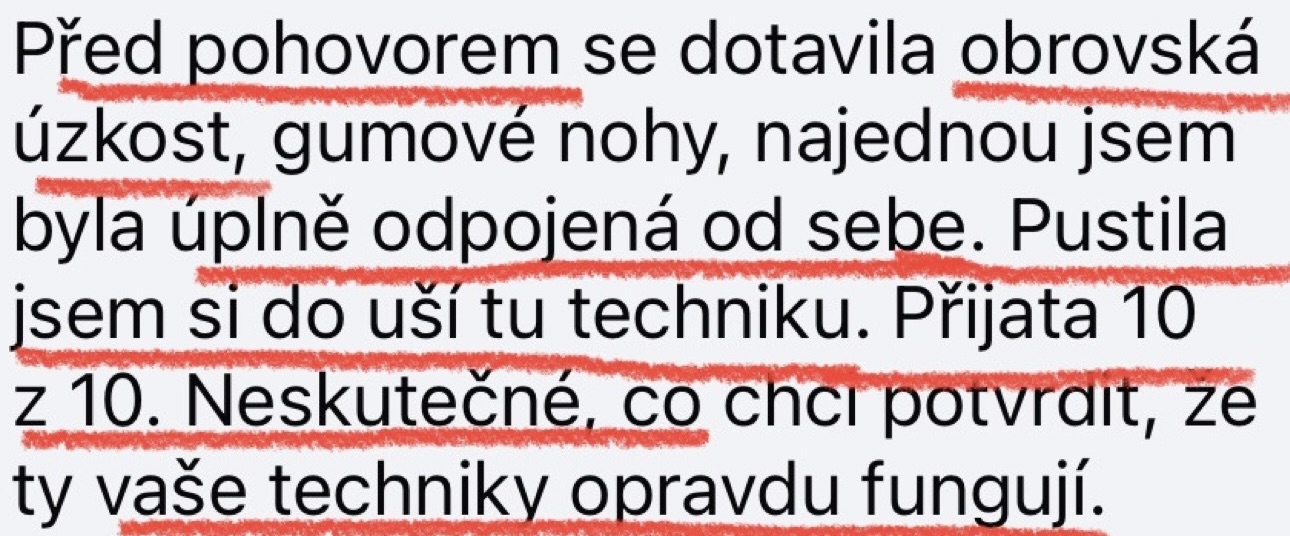Zkušenost účastnice 9