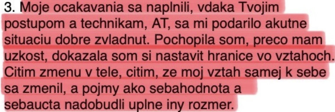 Zkušenost účastnice 12